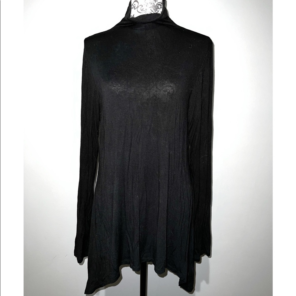 INC International Concepts Mesh-sleeve turtleneck top